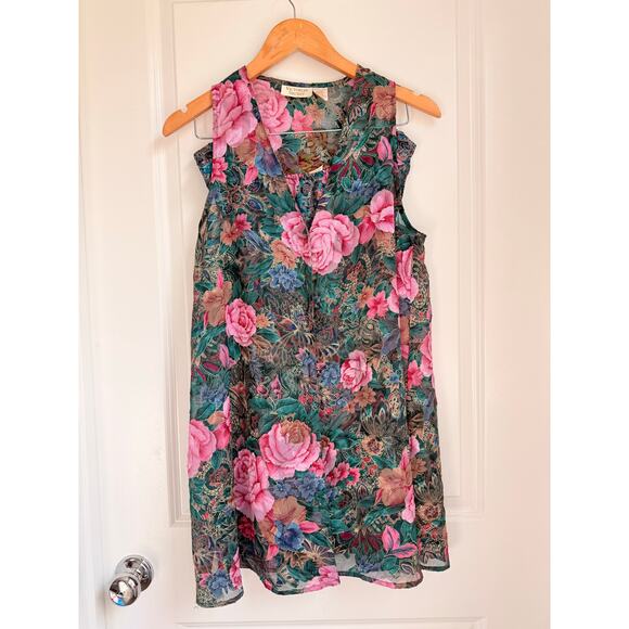 Victoria's Secret Other - Vintage Victoria Secret Gold Label 2pcs Nightie Undie Satin Floral Sleep Shirt